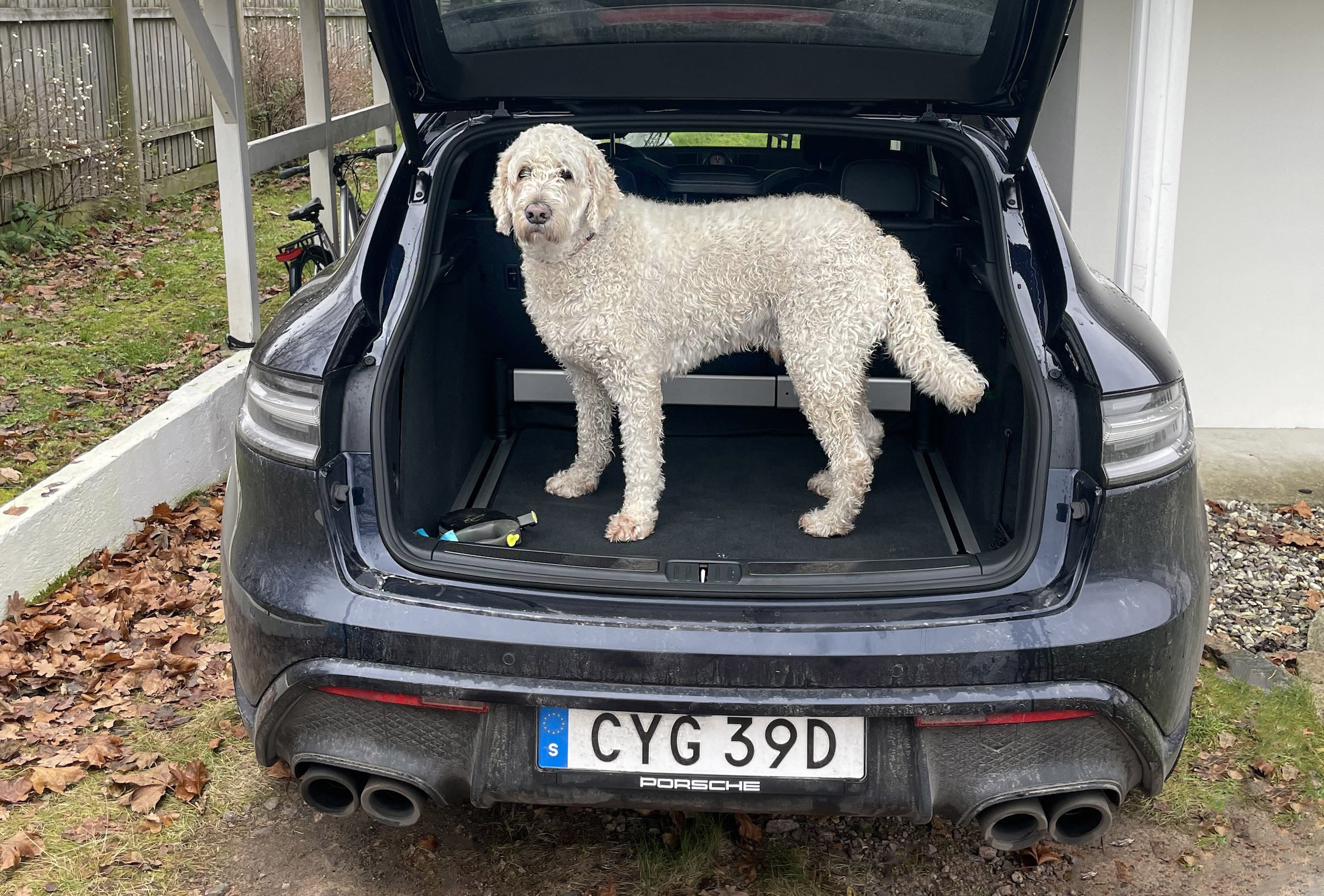 Test, provkörning, Porsche, Macan, GTS, 2,9, V6-motor, 440hk, familjebil, rymlig, körglad, malusskatt, årsmodell, 2022, facelift, uppgradering, pekskärm, Carplay.